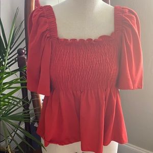Red blouse